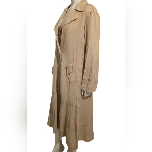 Free People Rory Duster Sand Dollar Trench Coat Size Small NWT **Missing Belt*** - Picture 4 of 14
